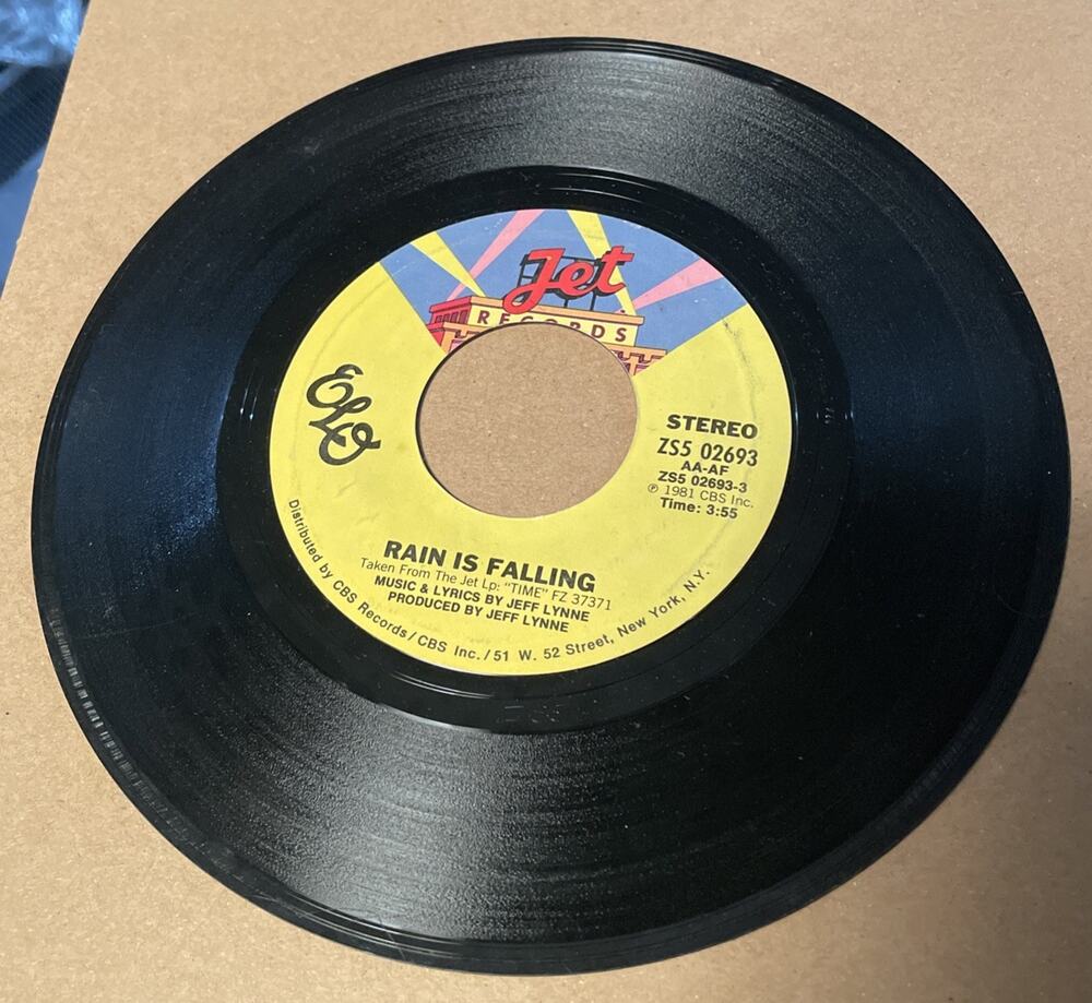 Electric Light Orchestra (ELO)- Rain is falling & Another heart 7" 45 RPM